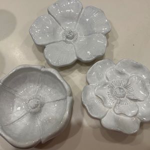 Ballard Design-Ceramic Blooms Wall Decor - Set of 3